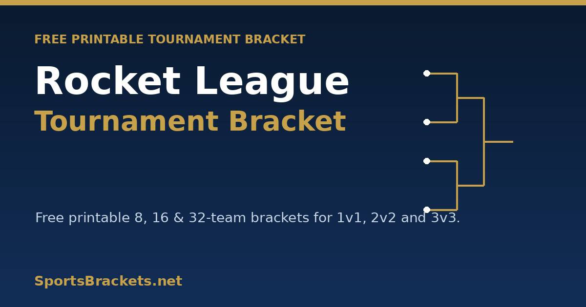 hero-rocket-league-bracket - Sports Brackets rocket league tournament bracket printable template, 8, 16 and 32 players