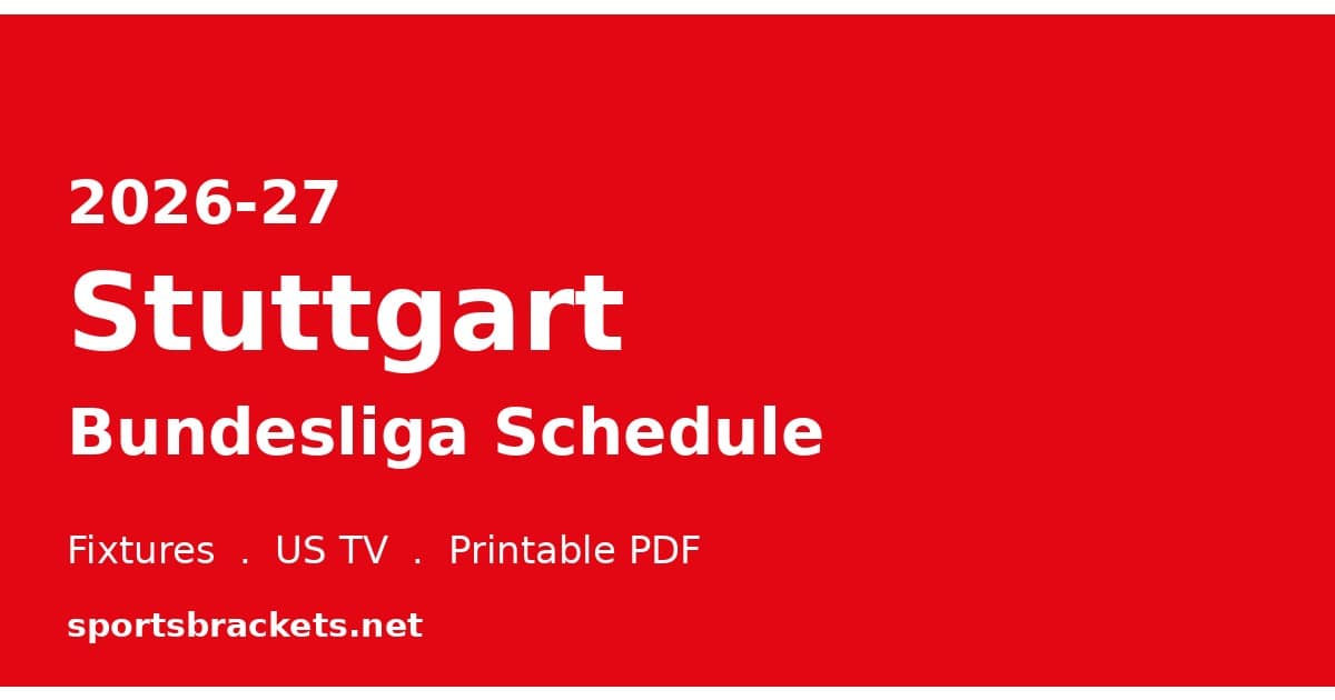 2026-27 Stuttgart Bundesliga schedule fixtures