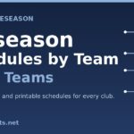 2026 NFL preseason schedules by team, all 32 teams