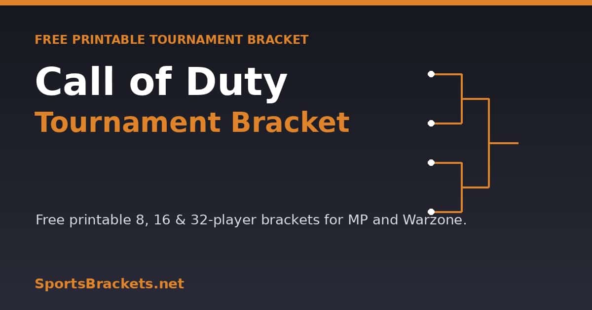 hero-v2-call-of-duty-bracket - Sports Brackets call of duty tournament bracket printable template, 8, 16 and 32 sizes