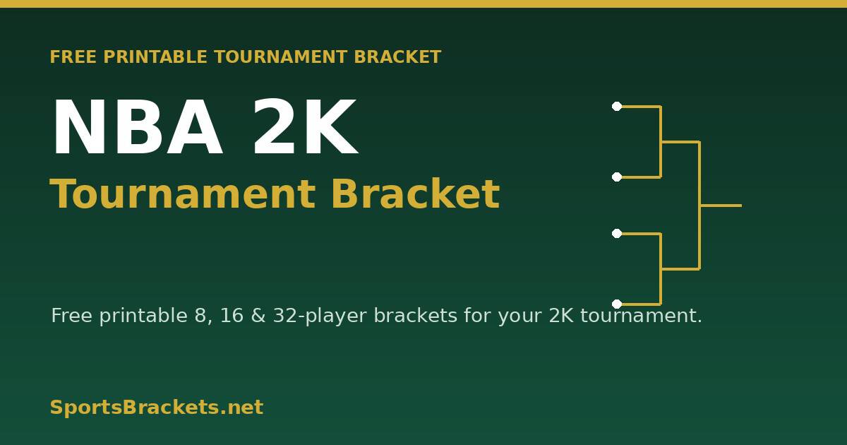 hero-v2-nba-2k-bracket - Sports Brackets nba 2k tournament bracket printable template, 8, 16 and 32 players