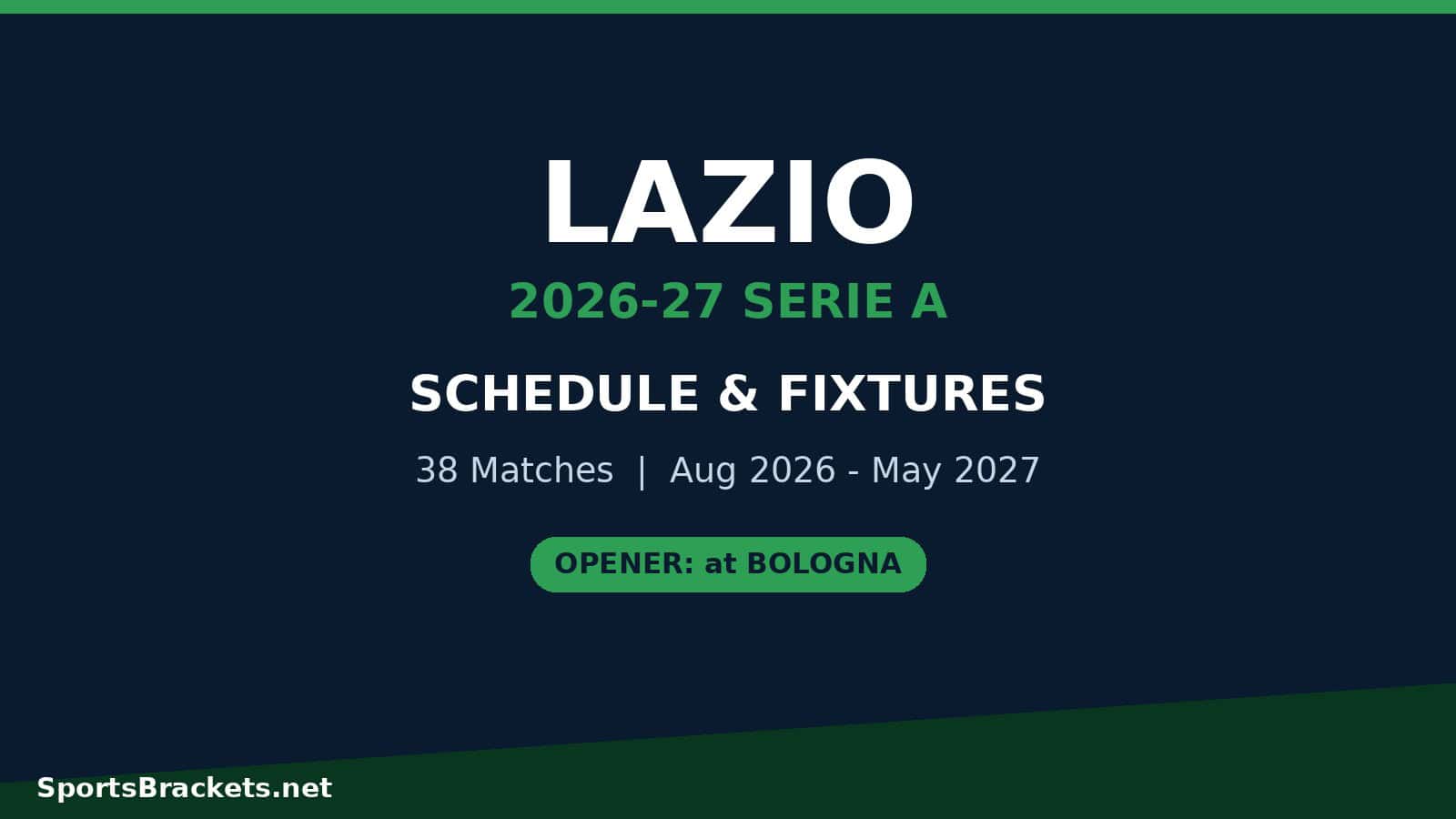 lazio 2026 27 schedule