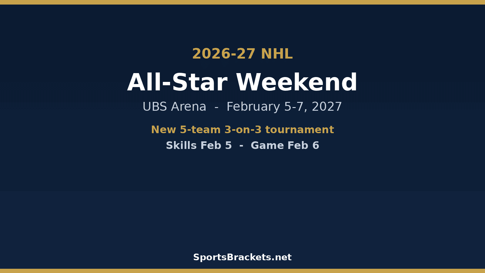 2027 NHL All-Star Weekend schedule printable