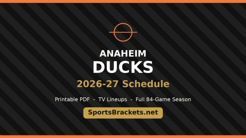 Ducks Baseball Schedule 2027