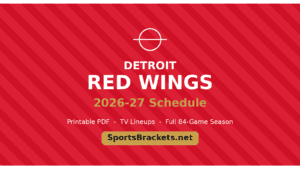 Read more about the article Detroit Red Wings 2026-27 Schedule: Printable PDF, Dates & TV