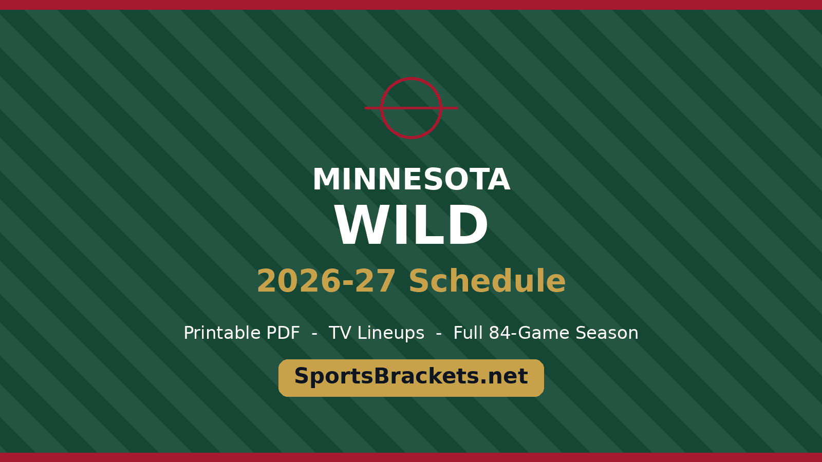 Minnesota Wild 2026-27 schedule printable schedule