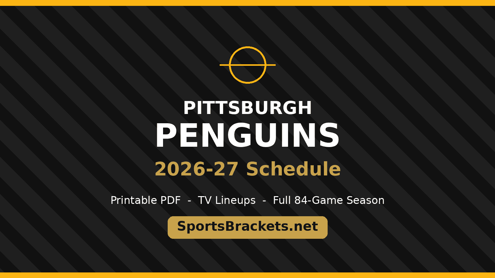 Pittsburgh Penguins 2026-27 schedule printable schedule