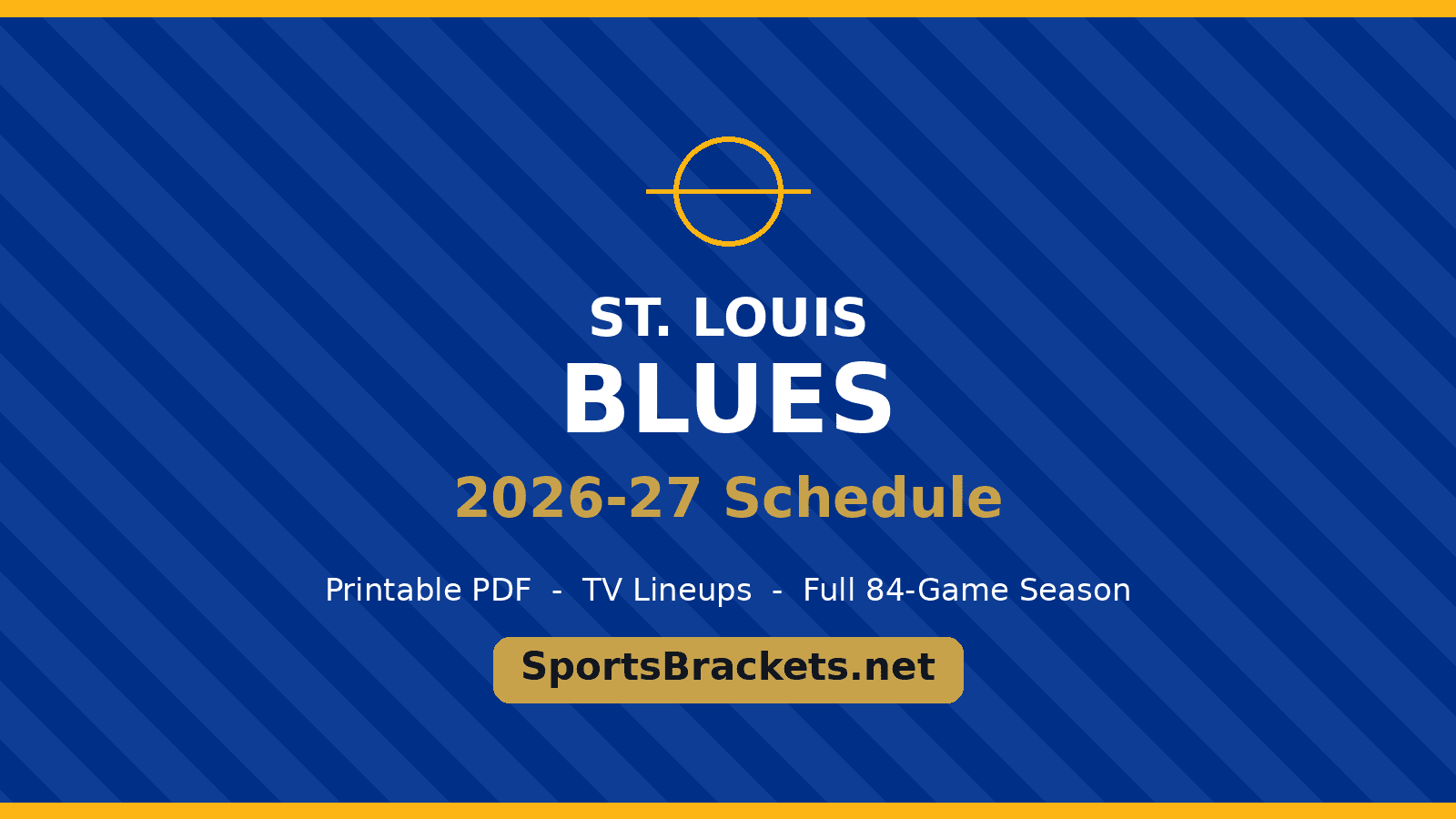 St. Louis Blues 2026-27 schedule printable schedule