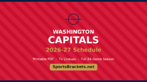 Read more about the article Washington Capitals 2026-27 Schedule: Printable PDF, Dates & TV