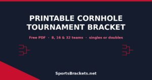 Read more about the article Printable Cornhole Tournament Bracket (Free PDF): 8, 16 & 32 Teams