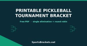 Read more about the article Printable Pickleball Tournament Bracket (Free PDF) + Round Robin