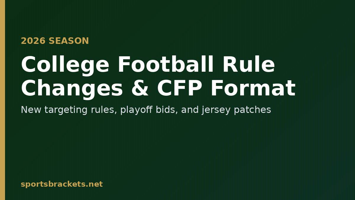 2026 college football rule changes and CFP format