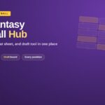 2026 Fantasy Football Hub with cheat sheets, draft board, and rankings