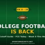 College football is back for 2026 with the Week 0 kickoff guide, FCS and FBS opening games