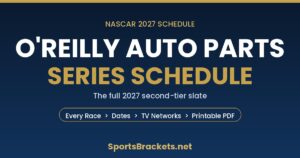 Read more about the article 2027 NASCAR O’Reilly Auto Parts Series Schedule: Every Race, Dates, TV & Printable PDF