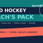 Printable field hockey score sheet, lineup card and roster pack