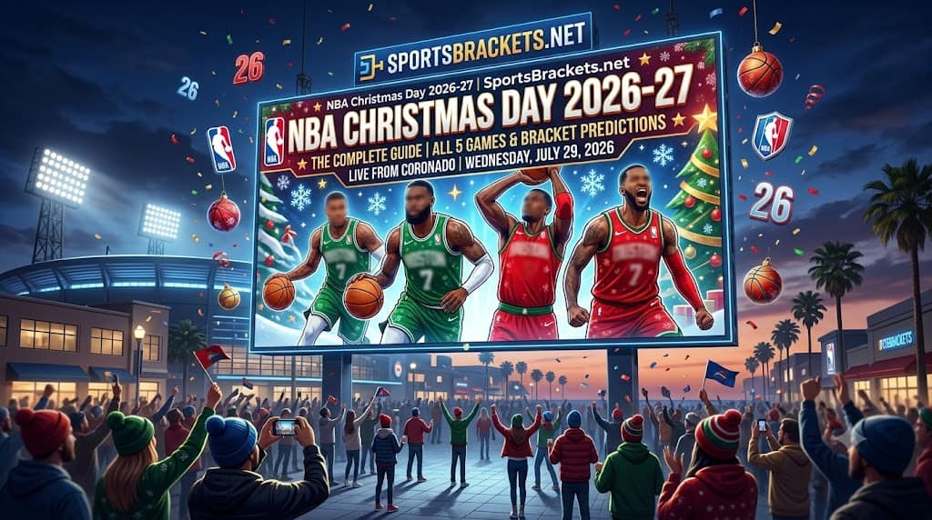 NBA Christmas Day 2026-27 - Sports Brackets 2026 NBA Christmas Day schedule and printable slate