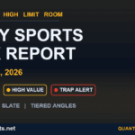 Daily Sports Risk Report August 15, 2026 MLB slate tiered angles hero graphic