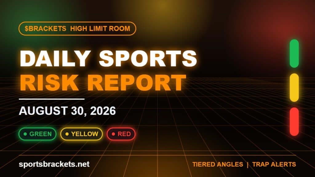 Daily Sports Risk Report: Aug 30, 2026 MLB and WNBA Tiers
