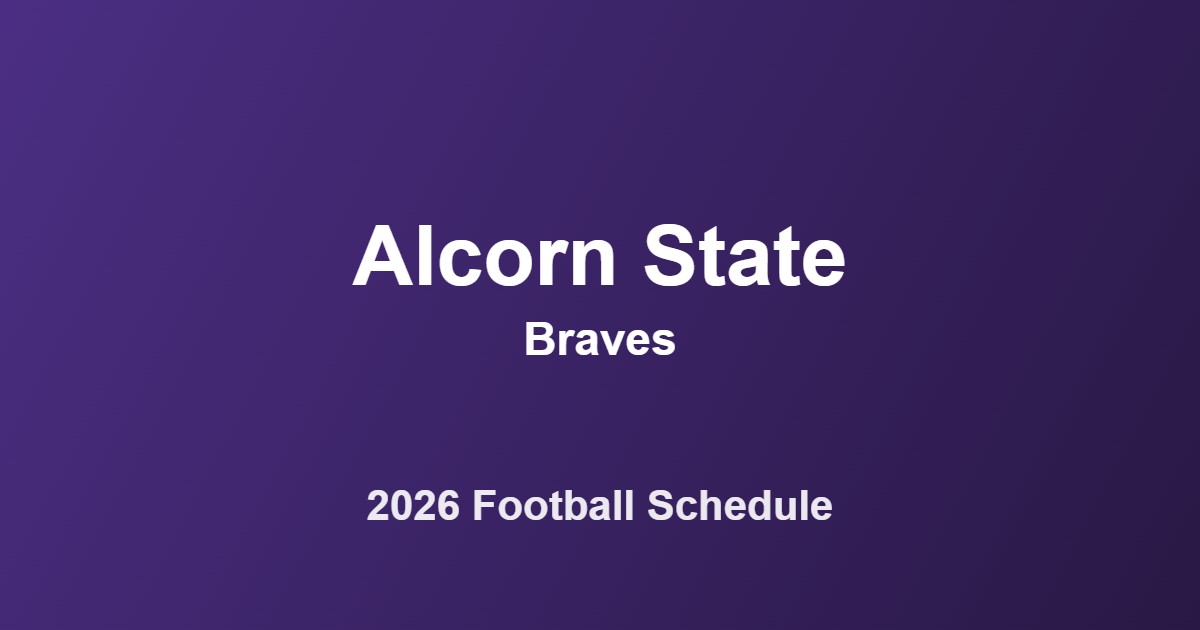 2026 Alcorn State Braves football schedule