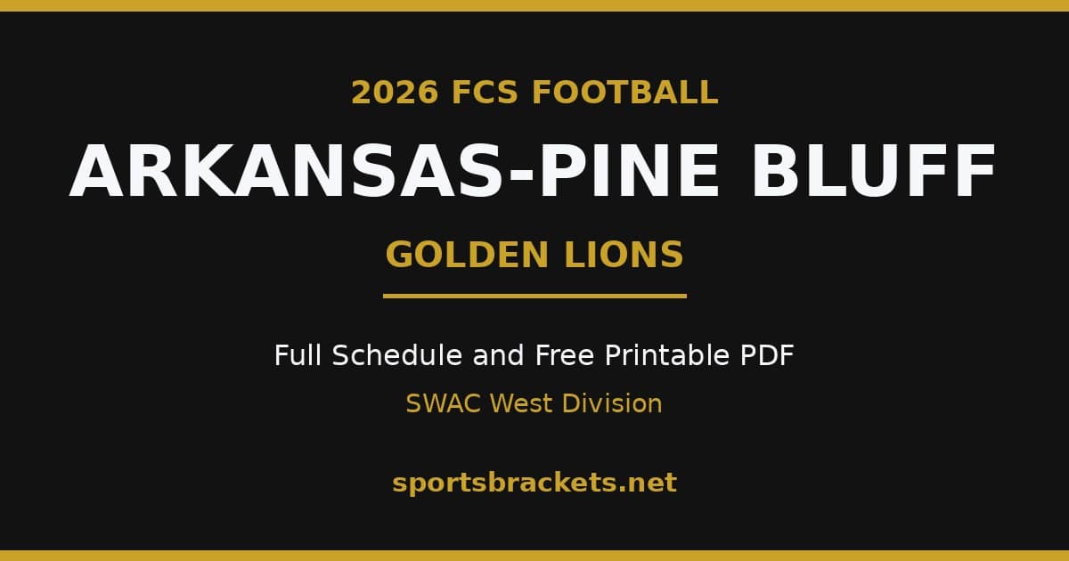 2026 Arkansas-Pine Bluff Golden Lions football schedule