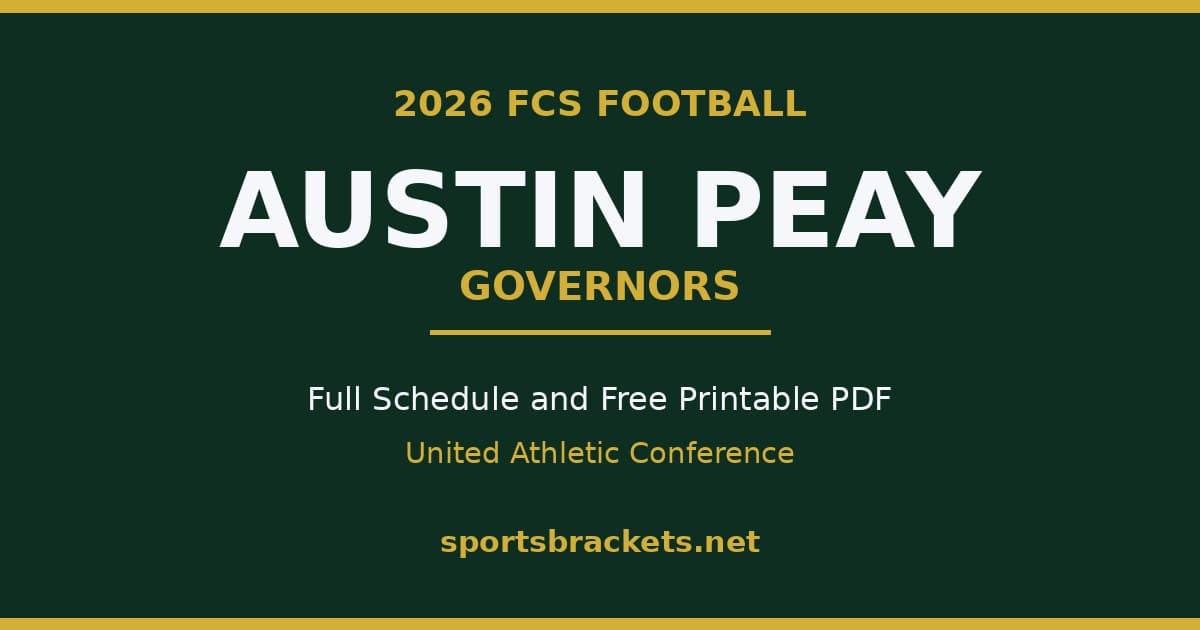 2026 Austin Peay Governors football schedule
