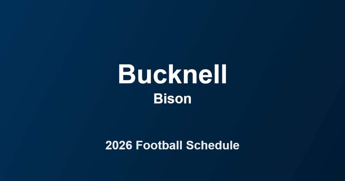 2026 Bucknell Bison football schedule