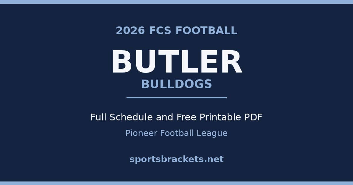 2026 Butler Bulldogs football schedule