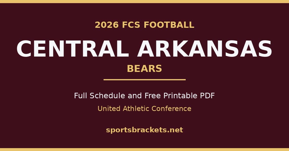 2026 Central Arkansas Bears football schedule