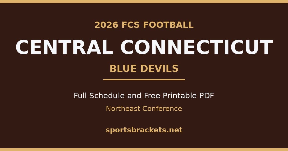 2026 Central Connecticut Blue Devils football schedule
