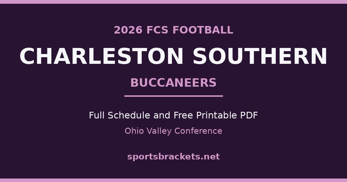 2026 Charleston Southern Buccaneers football schedule