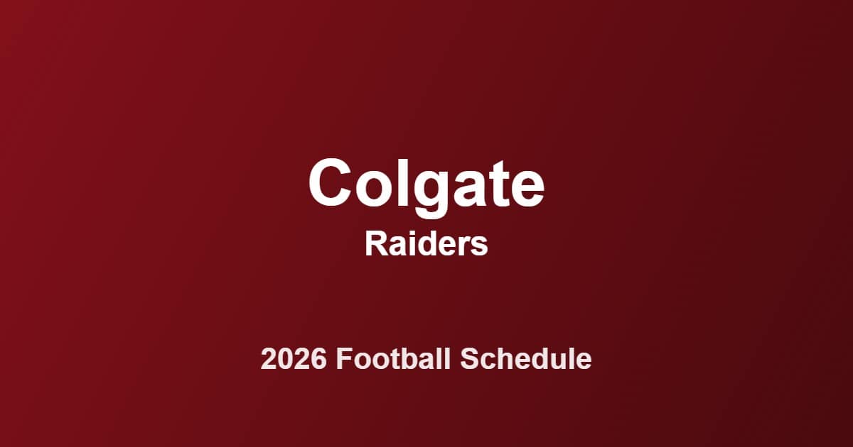 2026 Colgate Raiders football schedule