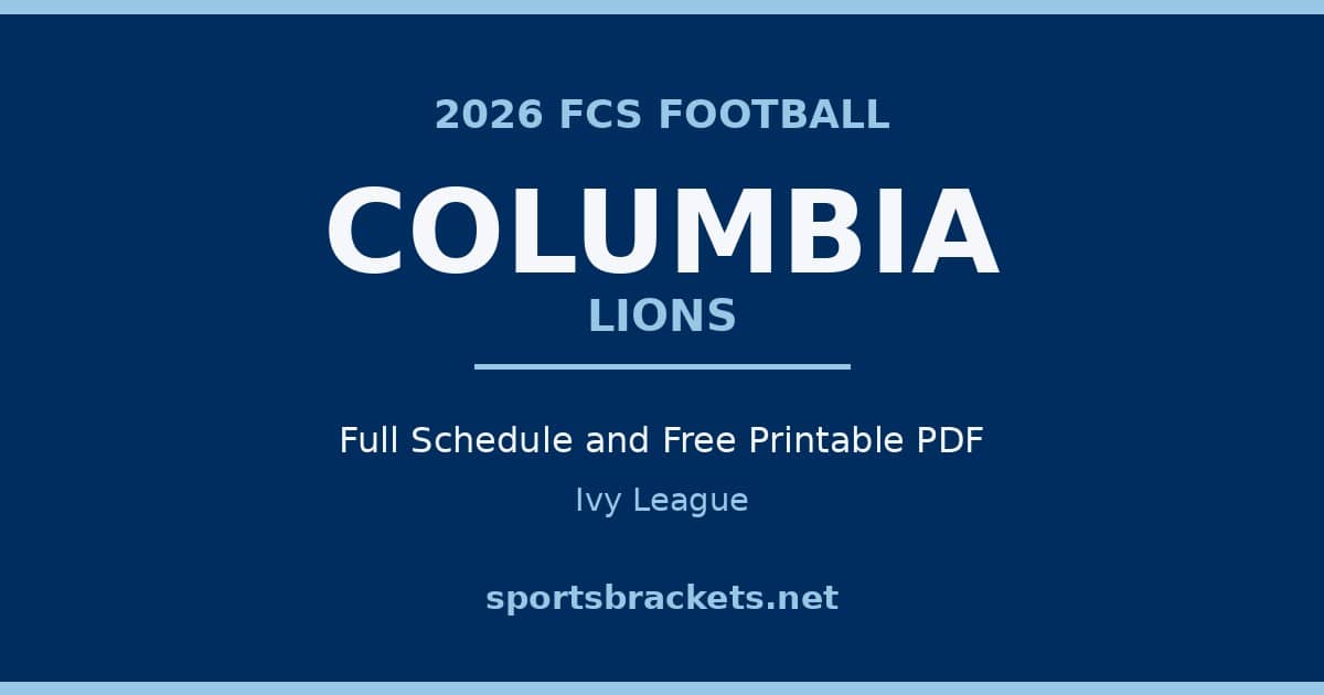 2026 Columbia Lions football schedule