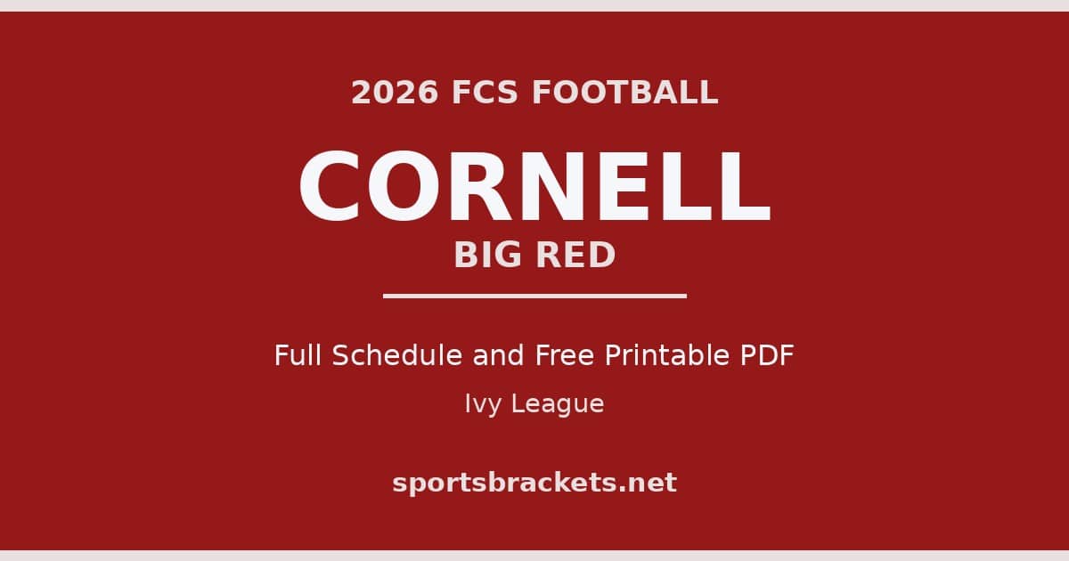 2026 Cornell Big Red football schedule