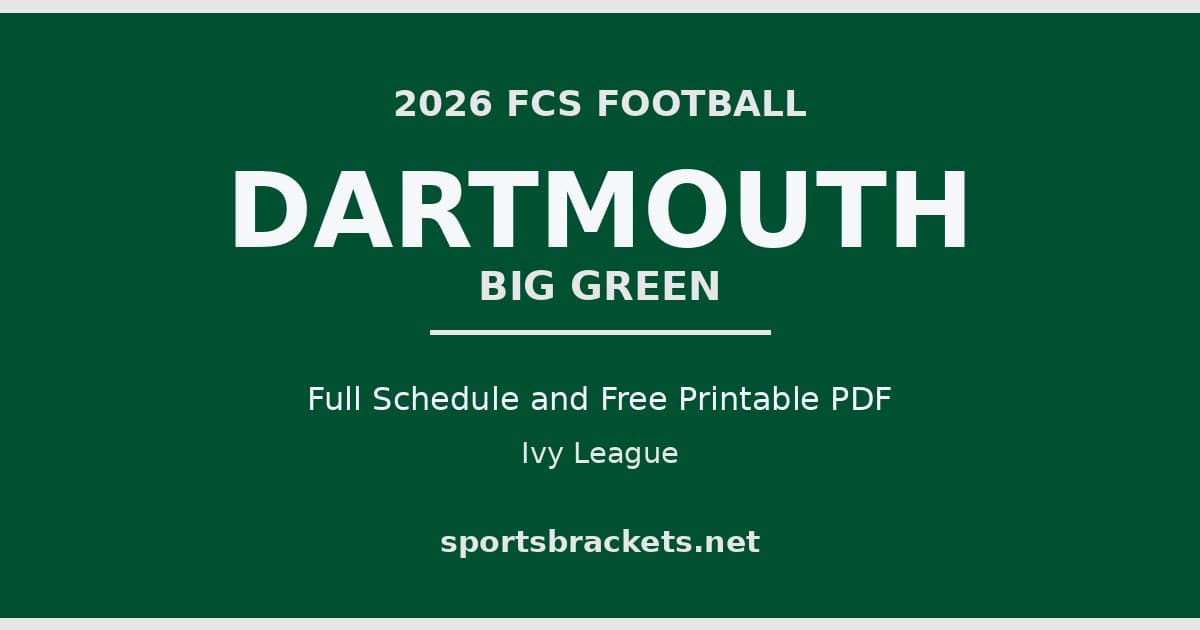 2026 Dartmouth Big Green football schedule