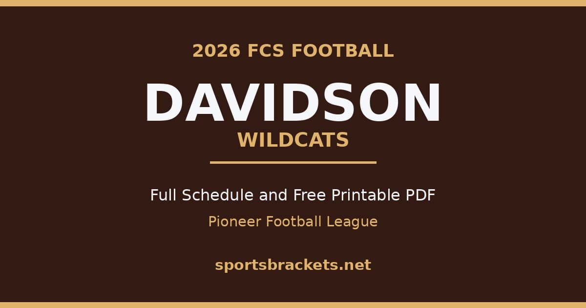 2026 Davidson Wildcats football schedule