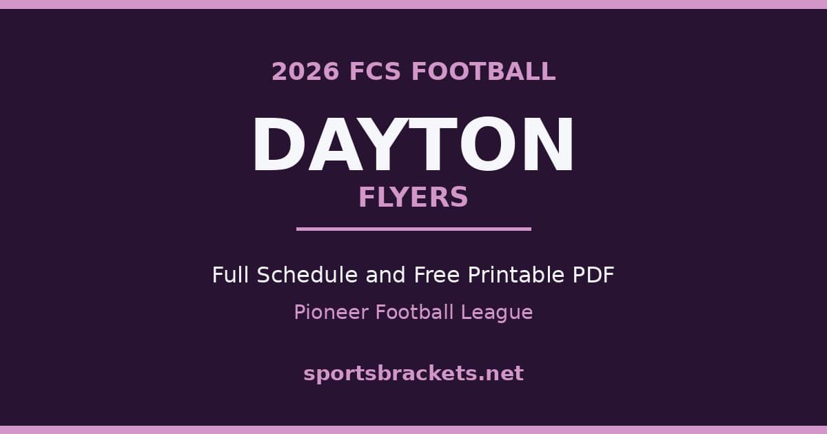 2026 Dayton Flyers football schedule
