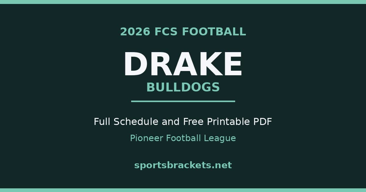 2026 Drake Bulldogs football schedule
