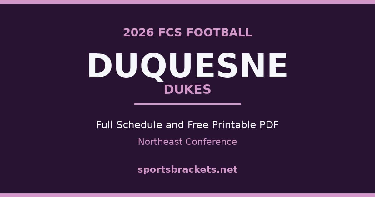 2026 Duquesne Dukes football schedule
