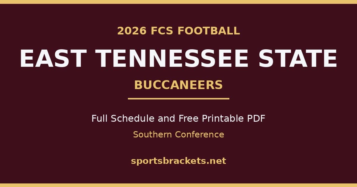 2026 East Tennessee State Buccaneers football schedule
