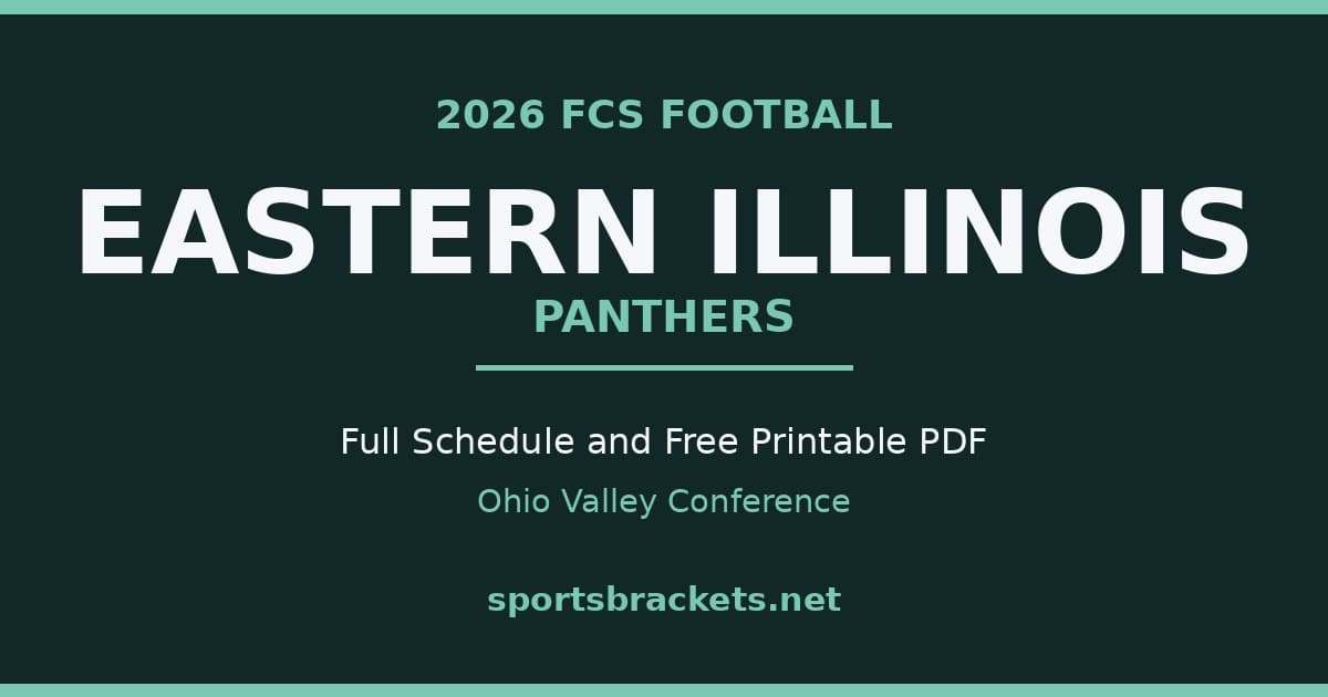 2026 Eastern Illinois Panthers football schedule