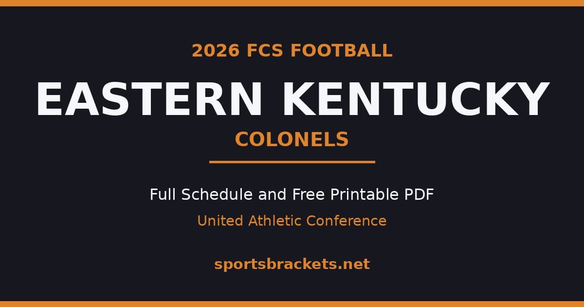2026 Eastern Kentucky Colonels football schedule