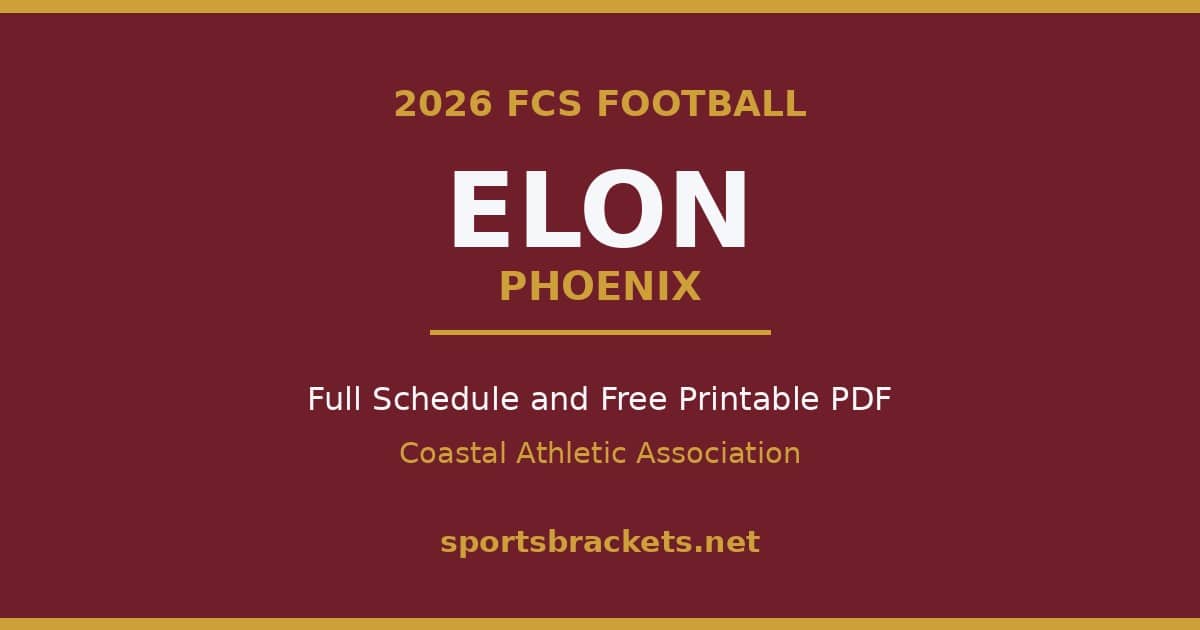 2026 Elon Phoenix football schedule