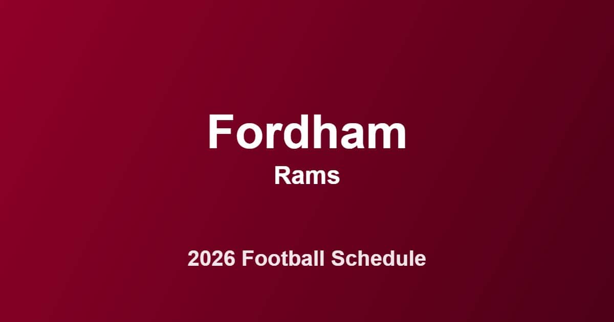 2026 Fordham Rams football schedule