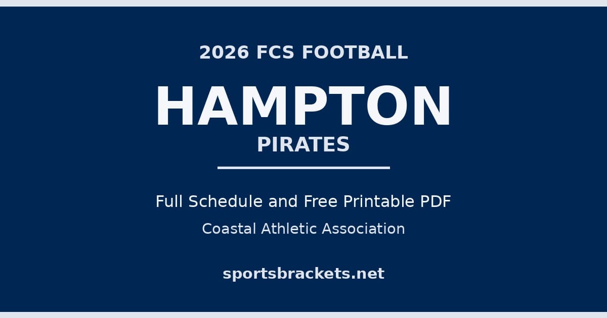 2026 Hampton Pirates football schedule