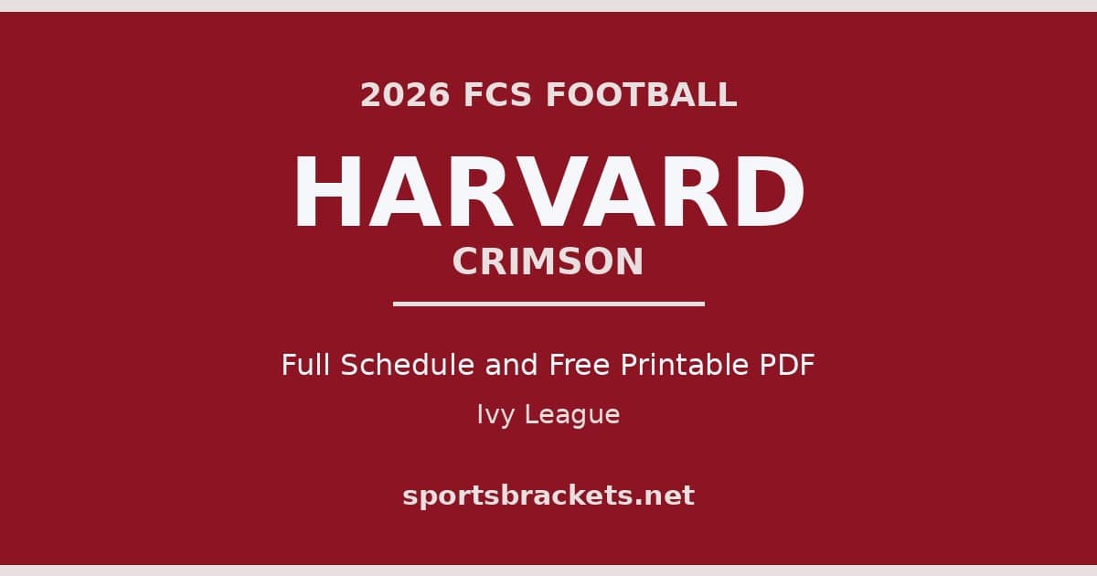 2026 Harvard Crimson football schedule