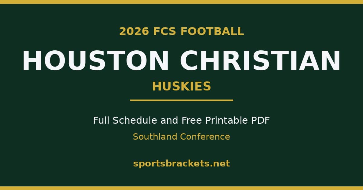 2026 Houston Christian Huskies football schedule