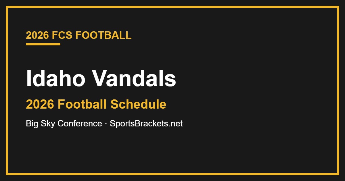 2026 Idaho Vandals football schedule