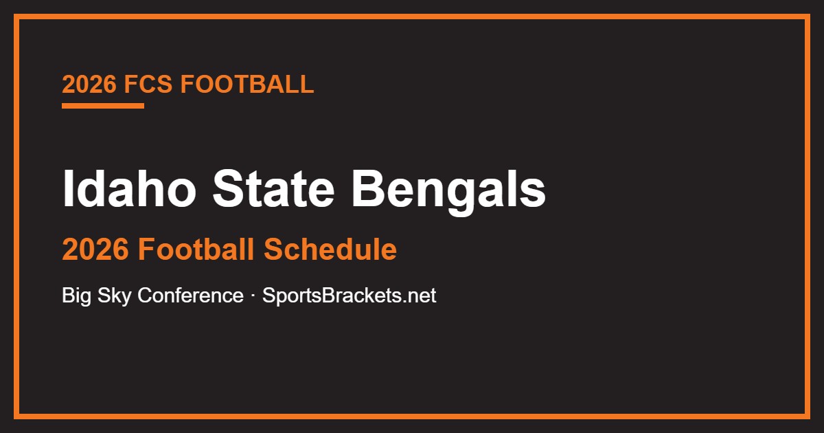 2026 Idaho State Bengals football schedule