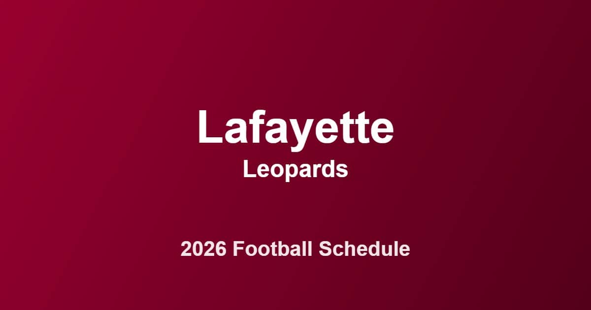 2026 Lafayette Leopards football schedule